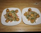 A picture of step 3 of Crab Meatballs, Tri-Color Spiral Pasta, and Dill Sauce. Jon Style.