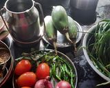 A picture of step 1 of Khandeshi special jalgaon green brinjal roasted bharta.