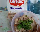 Foto langkah ke 4 dari resep Cerelac risenutri dengan tumis hati ayam.