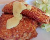 Édesburgonyás tőkehalfilé mustáros dresszinggel recept fázis 7 fotója