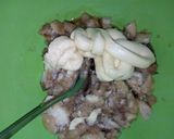 A picture of step 2 of Yam savoury.