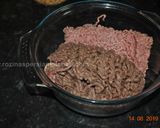 A picture of step 1 of Giant Spaghetti Stuffed Meatball.