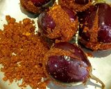 A picture of step 5 of Stuffed Brinjal Masala Fry.