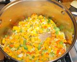 A picture of step 2 of Lentils with vegetables and choricillos soup.