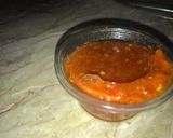 A picture of step 1 of Lahsan chutney.