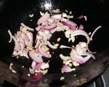 A picture of step 1 of Stir fry shrimp with vegetables.