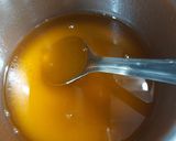 A picture of step 2 of Fruits creamy with pineapple jelly and black currant sauce.