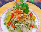 Hình bước làm 4 của món Gỏi gà hoa chuối(bắp chuối)
