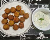 A picture of step 3 of Protein Rich Cheesy Falafel with Tzatziki Dip.