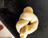 A picture of step 2 of Garlic Knots.