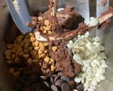 A picture of step 7 of Triple Chocolate Peanut Butter Fudge Cookies.
