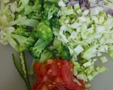 A picture of step 1 of Veg Fried Rice.