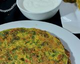 A picture of step 5 of Palak n Mooli mix besan paratha ya roti 😊.