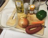 A picture of step 1 of Roasted vegetables and chorizo.