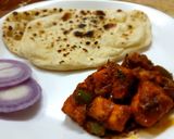 A picture of step 7 of Kadai Paneer.