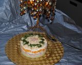 A picture of step 6 of Mimosa Salad.