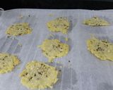 A picture of step 5 of Crispy Parmesan Canapés with Hummus and Caramelized Onion Chutney.