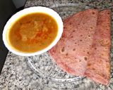 A picture of step 7 of Beetroot chapati.