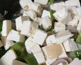 A picture of step 1 of Paneer Capsicum.