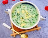 Hình bước làm 1 của món Cháo đậu hủ non rau ngót