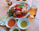 Hình bước làm 2 của món Gà nướng phomai mật ong