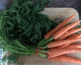 A picture of step 3 of Carrot top and red lentil dal - vegan.