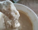 A picture of step 3 of Banana pancake (no milk/ no egg) with sourdough starter discard.