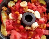 صورة لخطوة 1 من وصفة كيكة فواكه بجيلاتين 🎂🥮