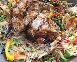 A picture of step 3 of Drunken Noodles with Glass Noodles (Pad Kee Mao Woon Sen).
