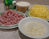 Foto del paso 1 de la receta: Dip caliente de jamón, bacon y quesos