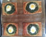 Foto del paso 7 de la receta Hojaldrines de espinacas con huevos de codorniz
