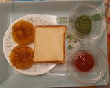 A picture of step 6 of Grilled veg corn cutlet with bread butter.
