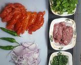 A picture of step 1 of Qeema Palak !.