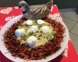 Une image de l'étape 9 de Salade façon nid au riz petits légumes carottes violettes et mozzarella.