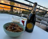 Φωτογραφία βήματος 8 της συνταγής Linguini ολικής άλεσης με κιμά μελιτζάνες κ πιπεριές καταπληκτική μακαρονάδα