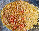 A picture of step 1 of Masala khichdi (Khichdi made with rice, lentils and Spices).