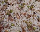 A picture of step 12 of Matar Pulao.