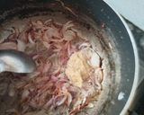 A picture of step 2 of Gajar Gosht.
