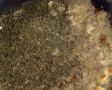 A picture of step 3 of Granny Churms sage and onion stuffing.