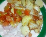 A picture of step 2 of Aloo chaat.