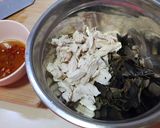 รูปขั้นตอนการทำที่ 1 ของ ยำหัวปลีอกไก่ โลว์คาร์บ