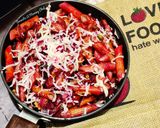 A picture of step 4 of Pink Pasta.