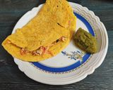 A picture of step 4 of Gram Flour and vegetables Chilla.