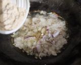 A picture of step 9 of Khuskhus matar kachodi.