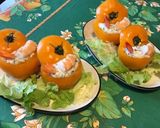 Une image de l'étape 12 de Tomates taiyo farcies à la brousse artisanale,crevettes sauvages et poivre frais.