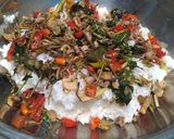 Foto langkah ke 4 dari resep Nasi Bakar Cumi Asin Teri Medan ❣️.
