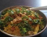 A picture of step 2 of Mumbai's famous chat Bhel.