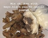 A picture of step 2 of Chicken mayo rolls.