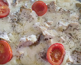 Foto del paso 7 de la receta: Pollo con papitas mozzarella al tomate