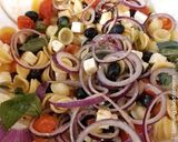 A picture of step 6 of Greek-Style Cold Pasta.